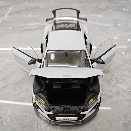 [KengFai] 1:18 Audi 2021 R8 GT RWD White Model Car Die-Cast