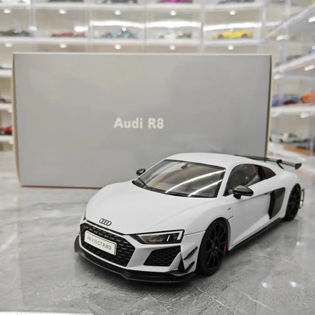 [KengFai] 1:18 Audi 2021 R8 GT RWD White Model Car Die-Cast