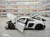 [KengFai] 1:18 Audi 2021 R8 GT RWD valkoinen pienoismalli Die-Cast