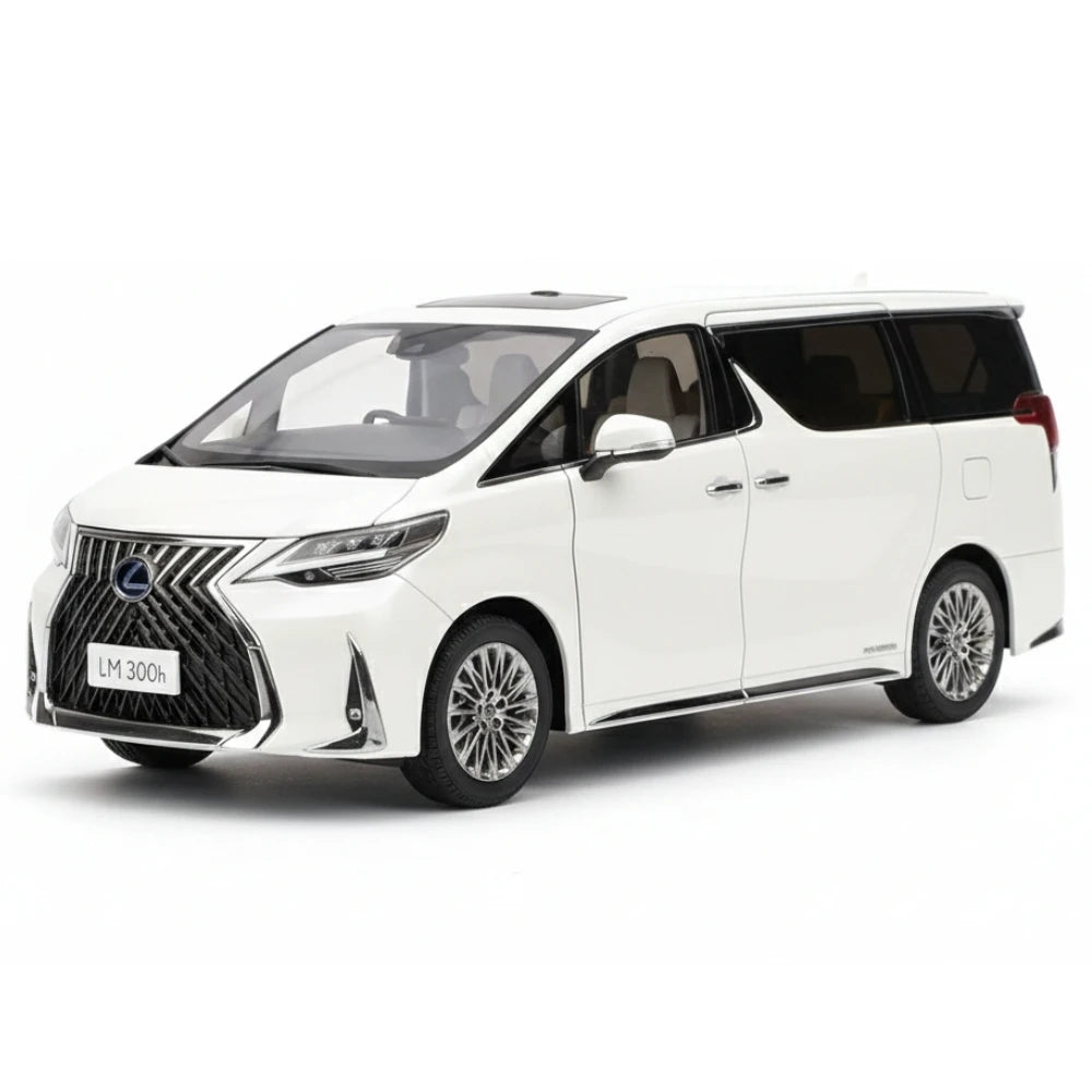 [KengFai] 1:18 Lexus 2020 LM 300h White Model Car Die-Cast