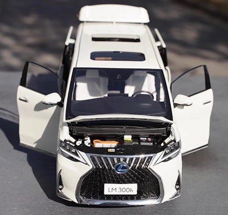 [KengFai] 1:18 Lexus 2020 LM 300h White Model Car Die-Cast
