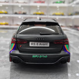 [Kiloworks] 1:18 Audi 2021 RS6 Avant C8 HKS Model Car Die-Cast