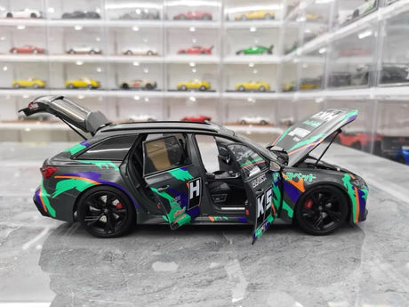 [Kiloworks] 1:18 Audi 2021 RS6 Avant C8 HKS Model Car Die-Cast