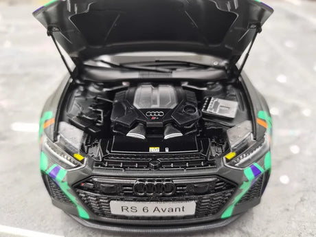 [Kiloworks] 1:18 Audi 2021 RS6 Avant C8 HKS Model Car Die-Cast