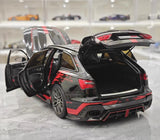 [KiloWorks] 1:18 Audi 2021 RS6 Avant DarwinPRO musta pienoismalli Die-Cast