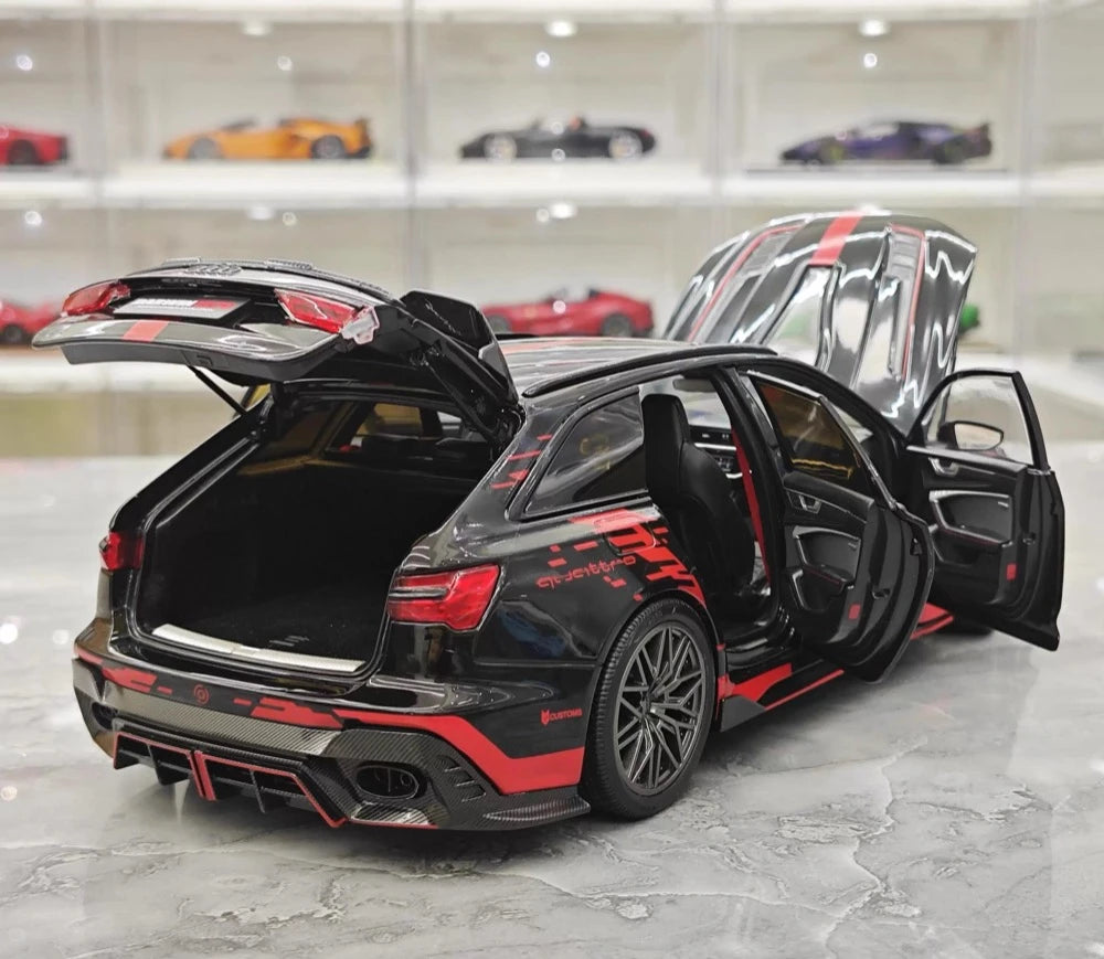 [KiloWorks] 1:18 Audi 2021 RS6 Avant DarwinPRO Black Model Car Die-Cast