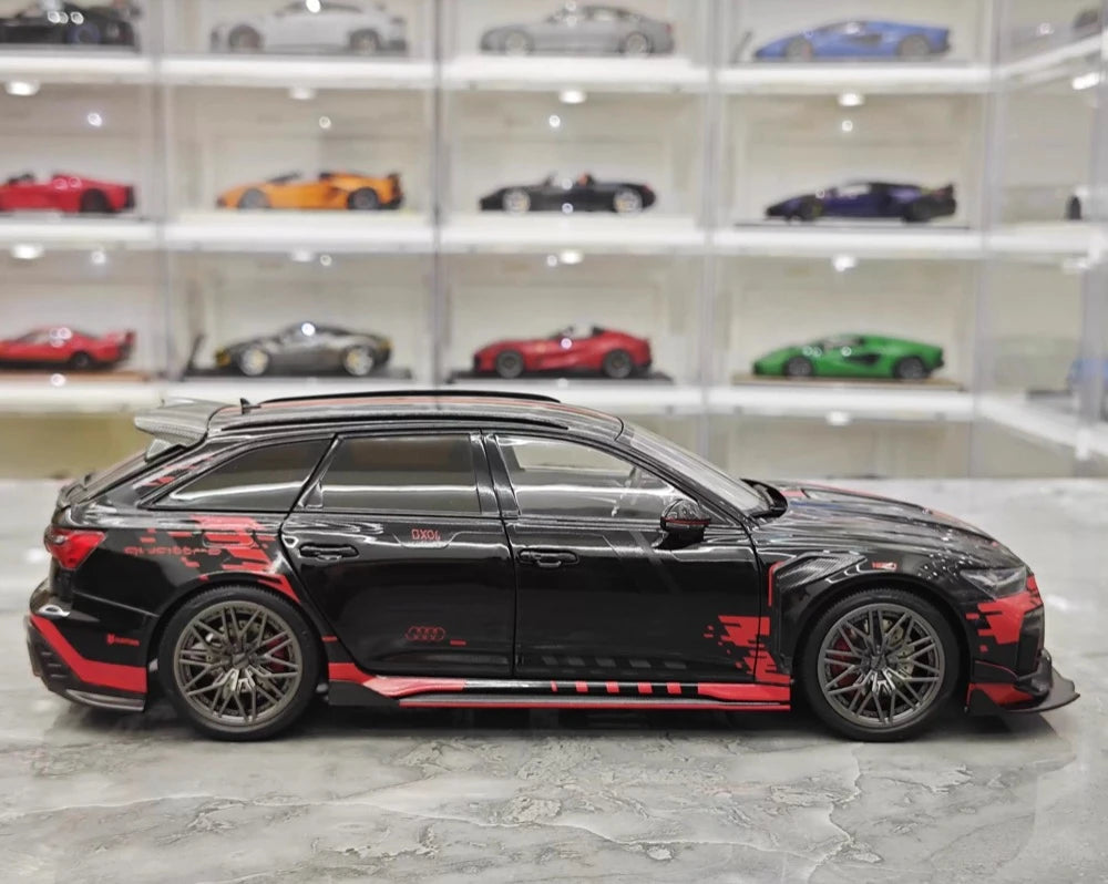 [KiloWorks] 1:18 Audi 2021 RS6 Avant DarwinPRO Black Model Car Die-Cast