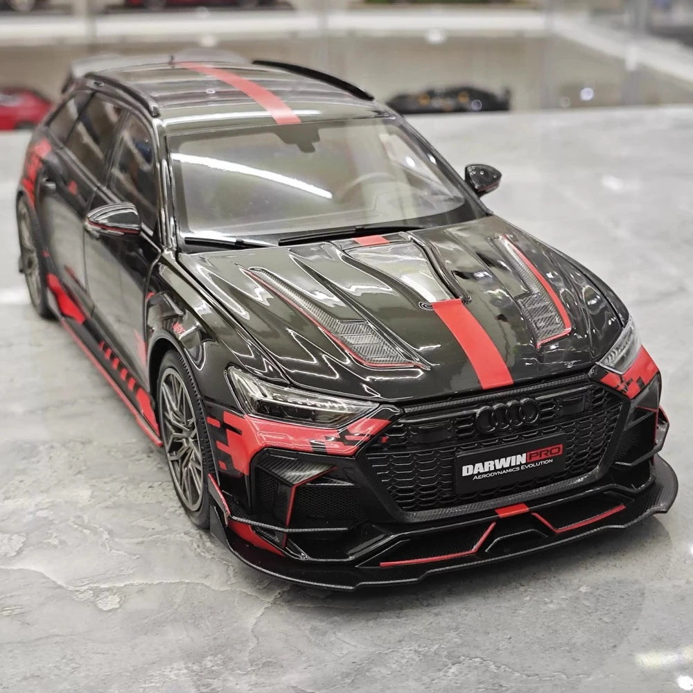 [KiloWorks] 1:18 Audi 2021 RS6 Avant DarwinPRO Black Model Car Die-Cast