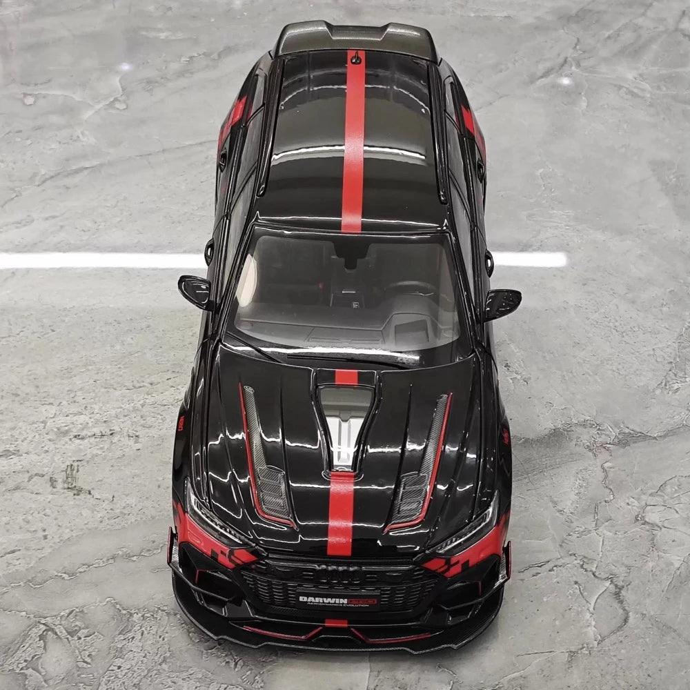 [KiloWorks] 1:18 Audi 2021 RS6 Avant DarwinPRO Black Model Car Die-Cast