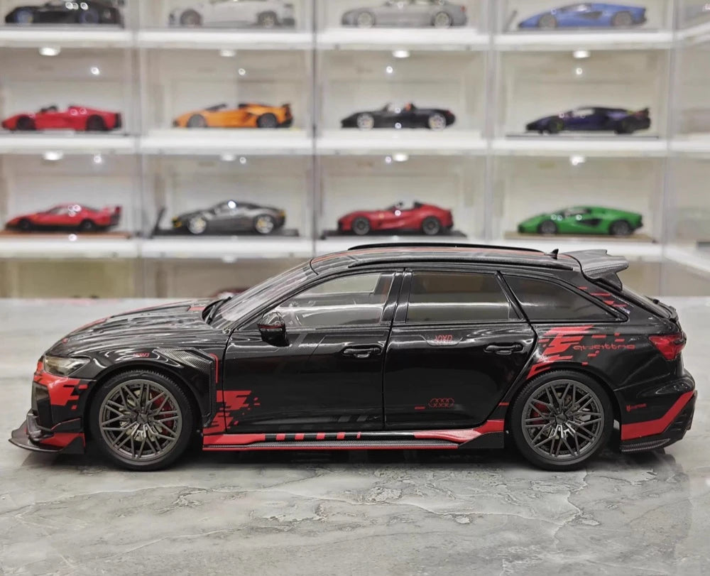 [KiloWorks] 1:18 Audi 2021 RS6 Avant DarwinPRO Black Model Car Die-Cast