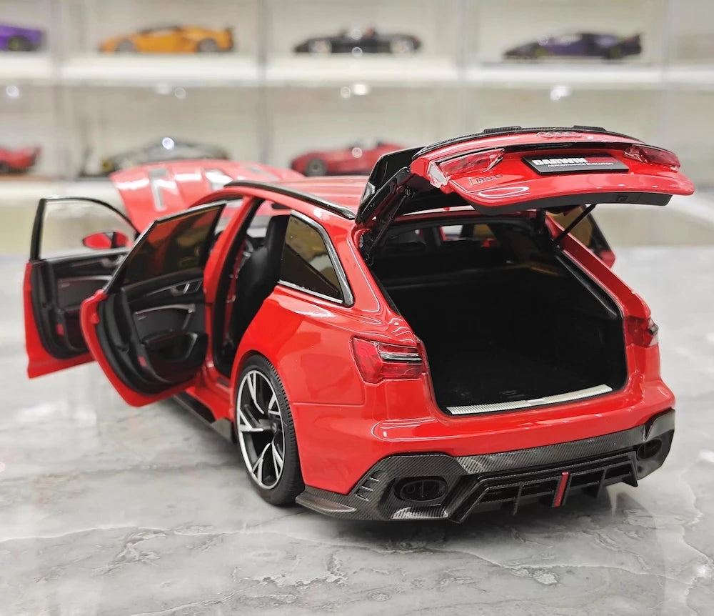 [Kiloworks] 1:18 Audi 2021 RS6 Avant DarwinPRO Red Model Car Die-Cast