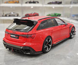 [Kiloworks] 1:18 Audi 2021 RS6 Avant DarwinPRO Red Model Car Die-Cast