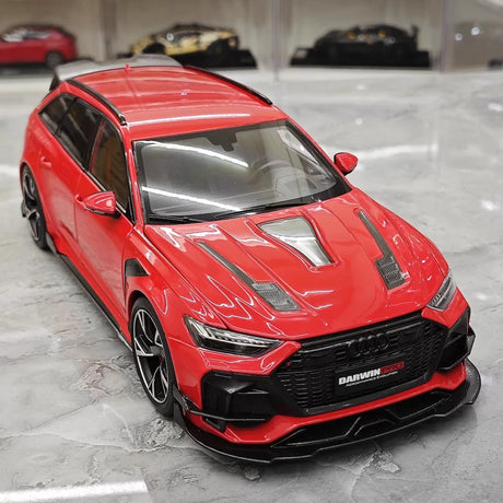[Kiloworks] 1:18 Audi 2021 RS6 Avant DarwinPRO Red Model Car Die-Cast