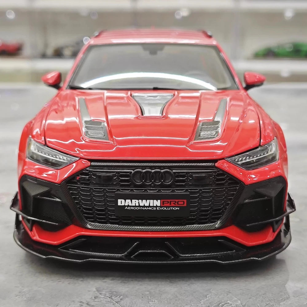 [Kiloworks] 1:18 Audi 2021 RS6 Avant DarwinPRO Red Model Car Die-Cast