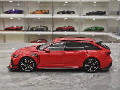 [Kiloworks] 1:18 Audi 2021 RS6 Avant DarwinPRO Red Model Car Die-Cast