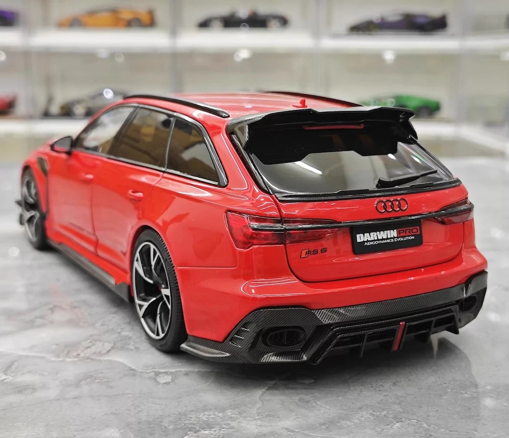 [Kiloworks] 1:18 Audi 2021 RS6 Avant DarwinPRO Red Model Car Die-Cast