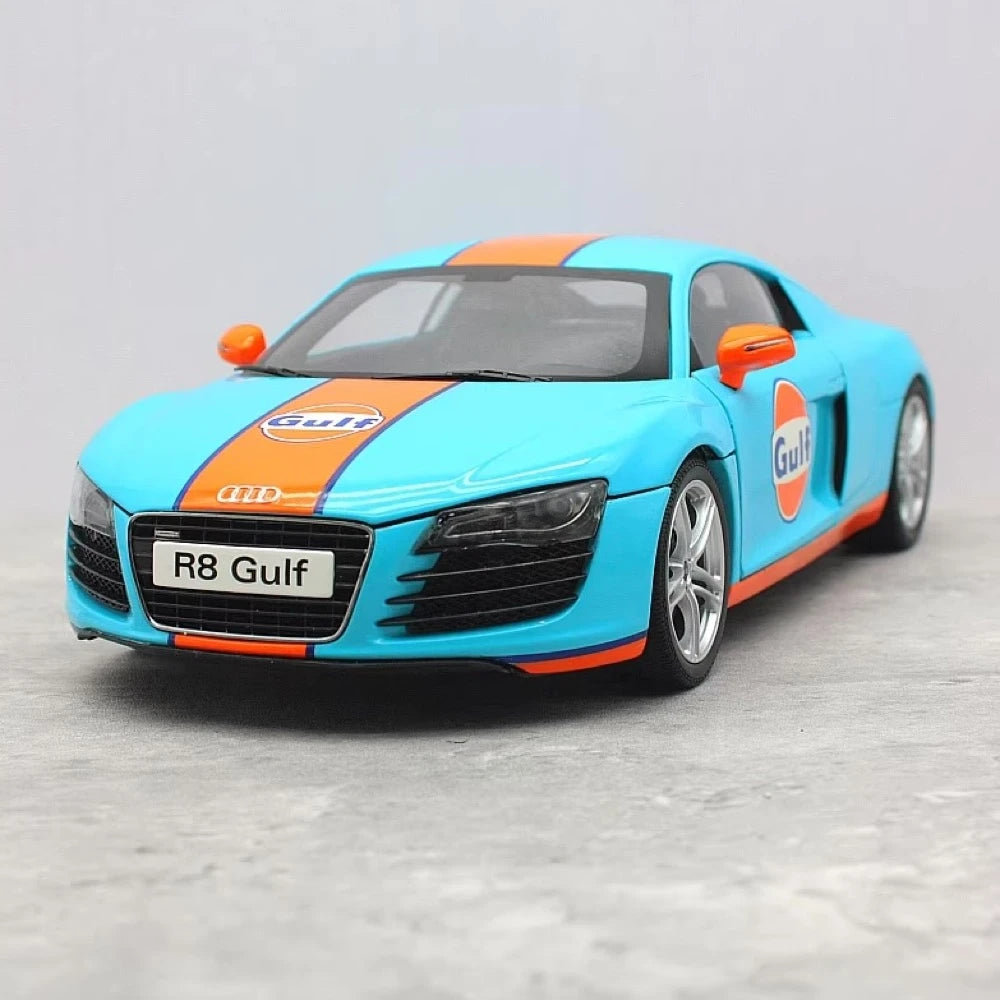 [Kyosho] 1:18 Audi 2009 R8 V10 Gulf Model Car Die-Cast