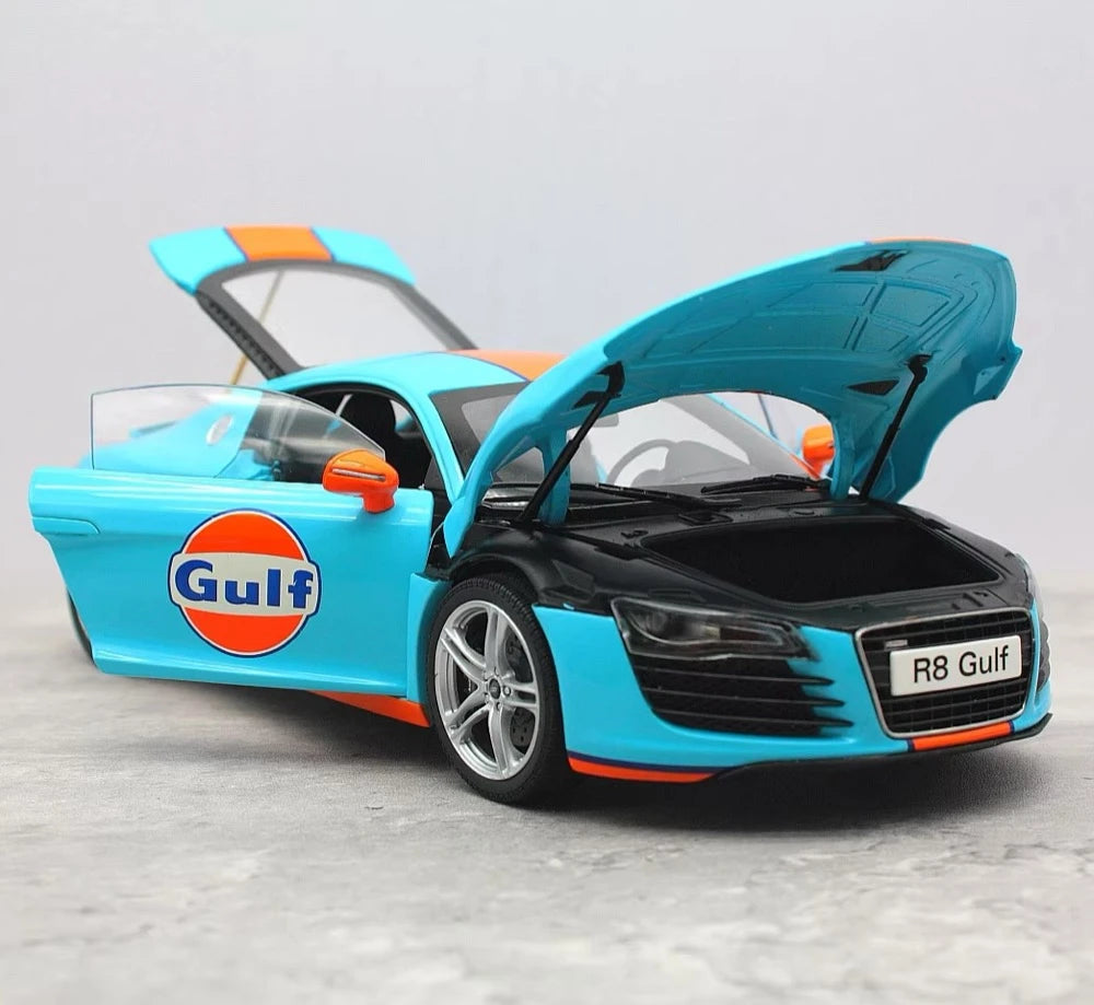 [Kyosho] 1:18 Audi 2009 R8 V10 Gulf Model Car Die-Cast