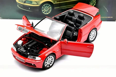 كيوشو BMW 2003 E46 328Ci كابريوليه ريد 1:18 – نموذج معدني قابل للجمع مصبوب.