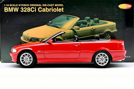 كيوشو BMW 2003 E46 328Ci كابريوليه ريد 1:18 – نموذج معدني قابل للجمع مصبوب.