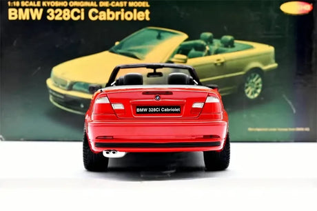 كيوشو BMW 2003 E46 328Ci كابريوليه ريد 1:18 – نموذج معدني قابل للجمع مصبوب.