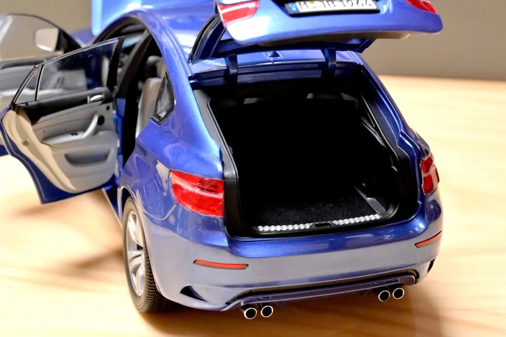 [Kyosho] 1:18 BMW 2009 E71 X6M blu modellino di auto Die-Cast
