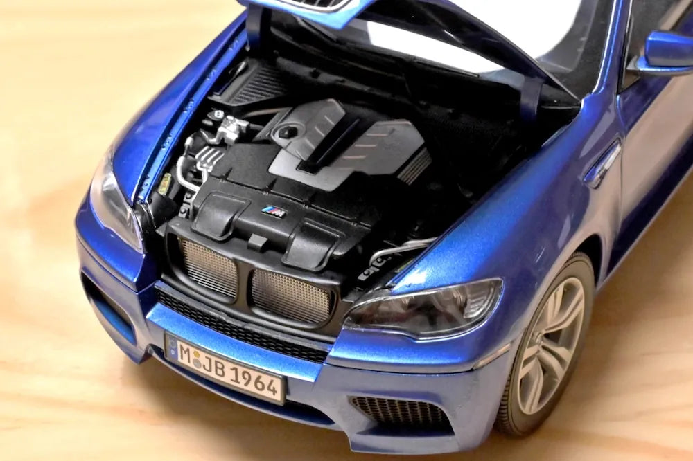 [Kyosho] 1:18 BMW 2009 E71 X6M blu modellino di auto Die-Cast