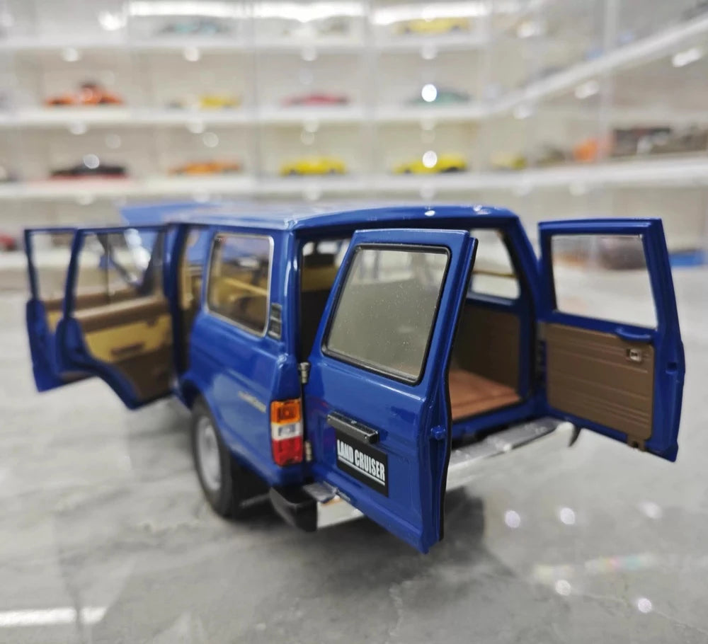 [Kyosho] 1:18 Toyota 1980 Land Cruiser J60 blu modellino di auto Die-Cast
