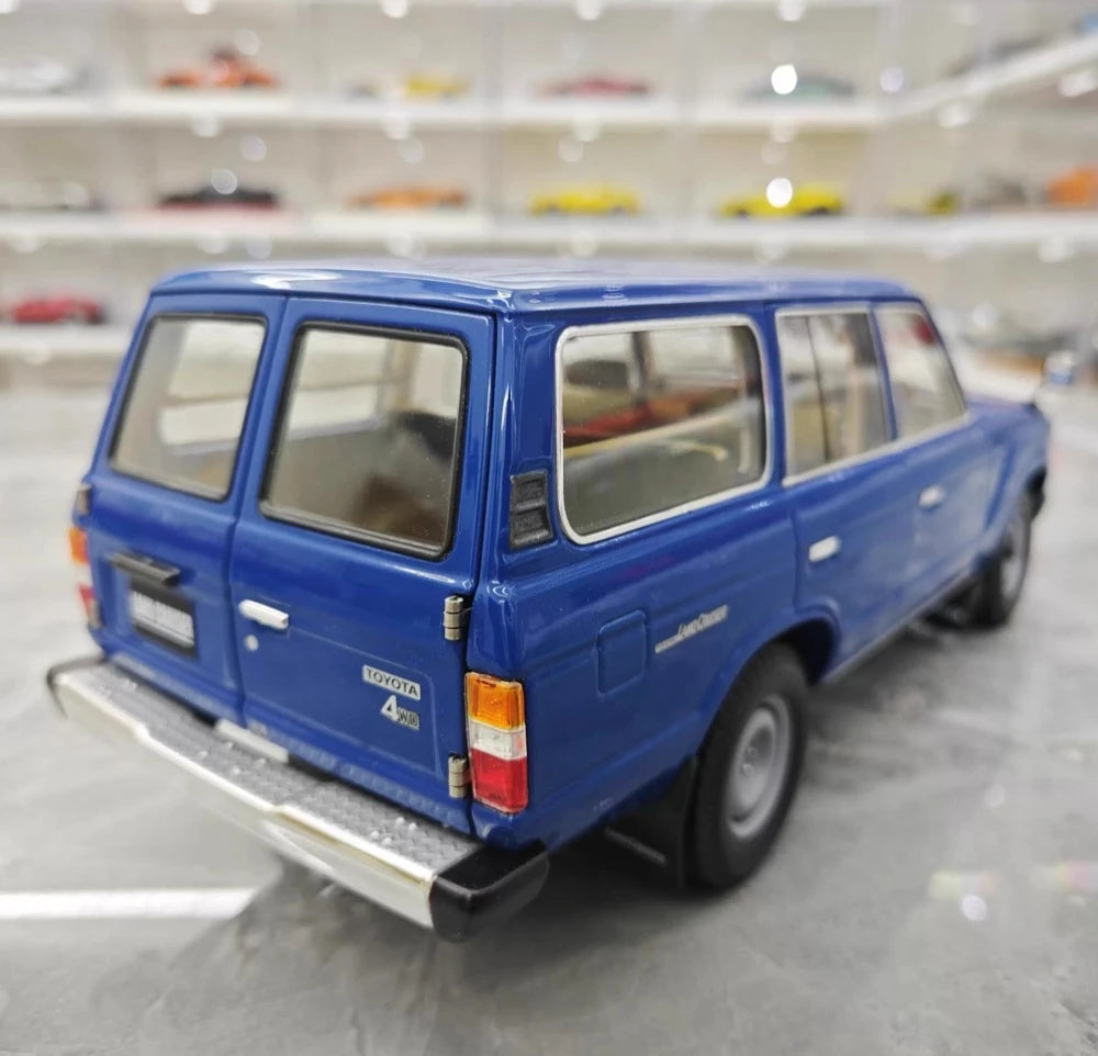 [Kyosho] 1:18 Toyota 1980 Land Cruiser J60 blu modellino di auto Die-Cast