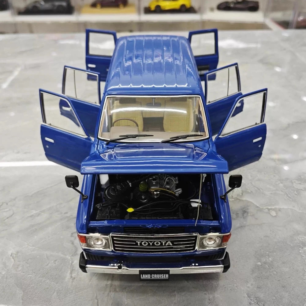 [Kyosho] 1:18 Toyota 1980 Land Cruiser J60 blu modellino di auto Die-Cast