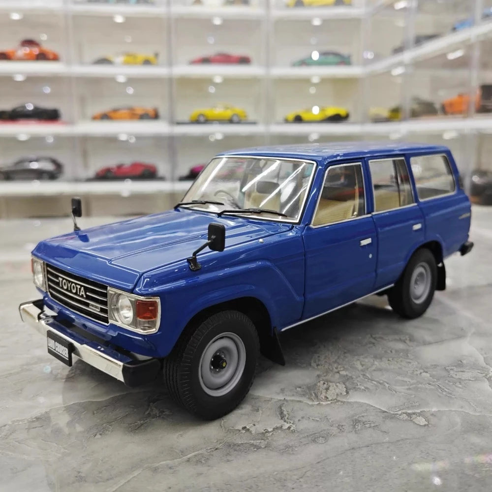 [Kyosho] 1:18 Toyota 1980 Land Cruiser J60 blu modellino di auto Die-Cast