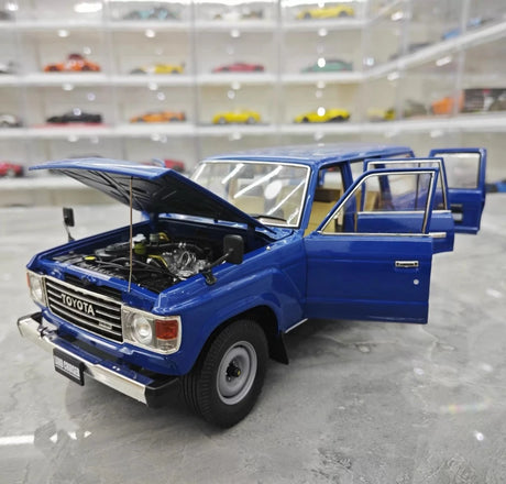 [Kyosho] 1:18 Toyota 1980 Land Cruiser J60 blå modellbil Die-Cast