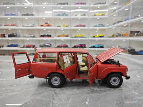 [Kyosho] 1:18 Toyota 1980 Land Cruiser J60 röd modellbil Die-Cast