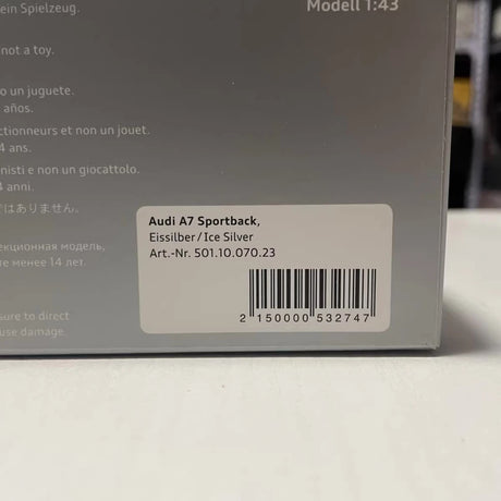 [Kyosho] 1:43 Audi 2011 A7 Sportback Silver Model Car Die-Cast
