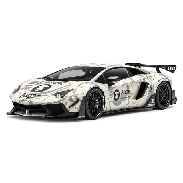 LBWK Lamborghini 2011 Aventador LB-Works AAPE Livery 1:18 – Collectible Resin Model Resin