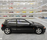 [LCD] 1:18 Honda 1991 Civic EG6 SiR ブラック モデルカー Die-Cast