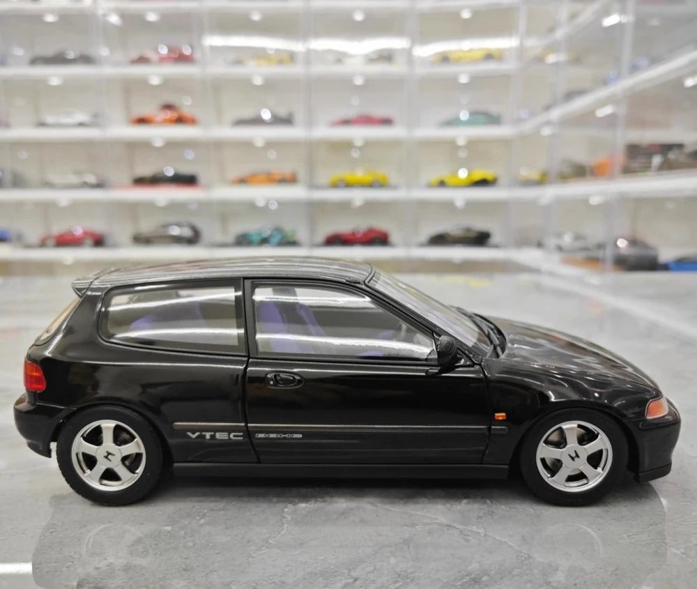 [LCD] 1:18 Honda 1991 Civic EG6 SiR Black Model Car Die-Cast