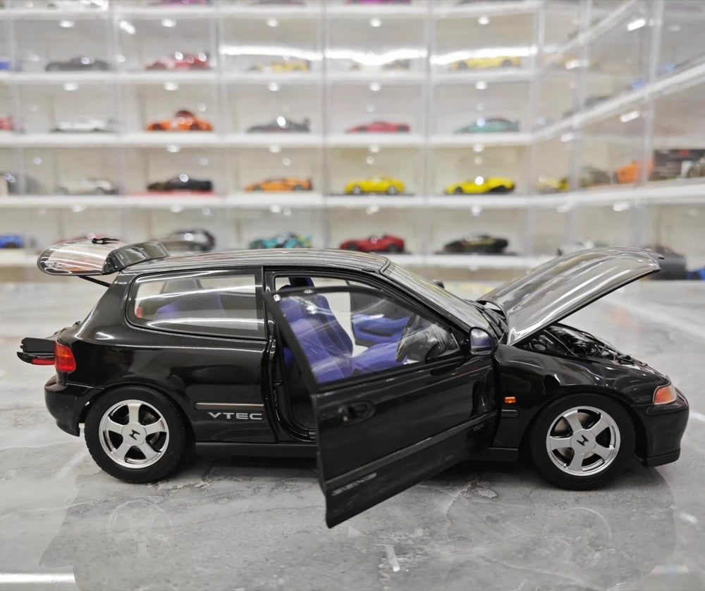 [LCD] 1:18 Honda 1991 Civic EG6 SiR Black Model Car Die-Cast