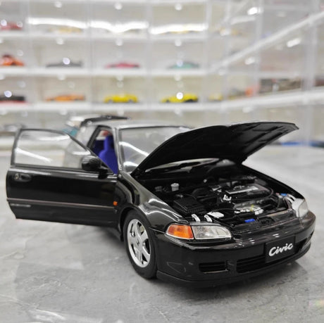 [LCD] 1:18 Honda 1991 Civic EG6 SiR Black Model Car Die-Cast