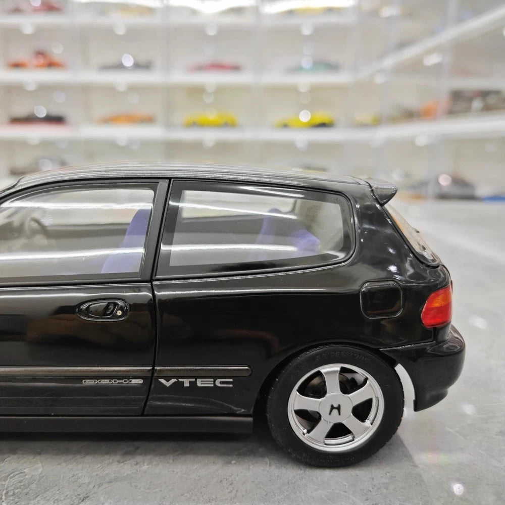 [LCD] 1:18 Honda 1991 Civic EG6 SiR Black Model Car Die-Cast