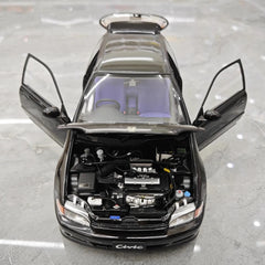 [LCD] 1:18 Honda 1991 Civic EG6 SiR Black Model Car Die-Cast