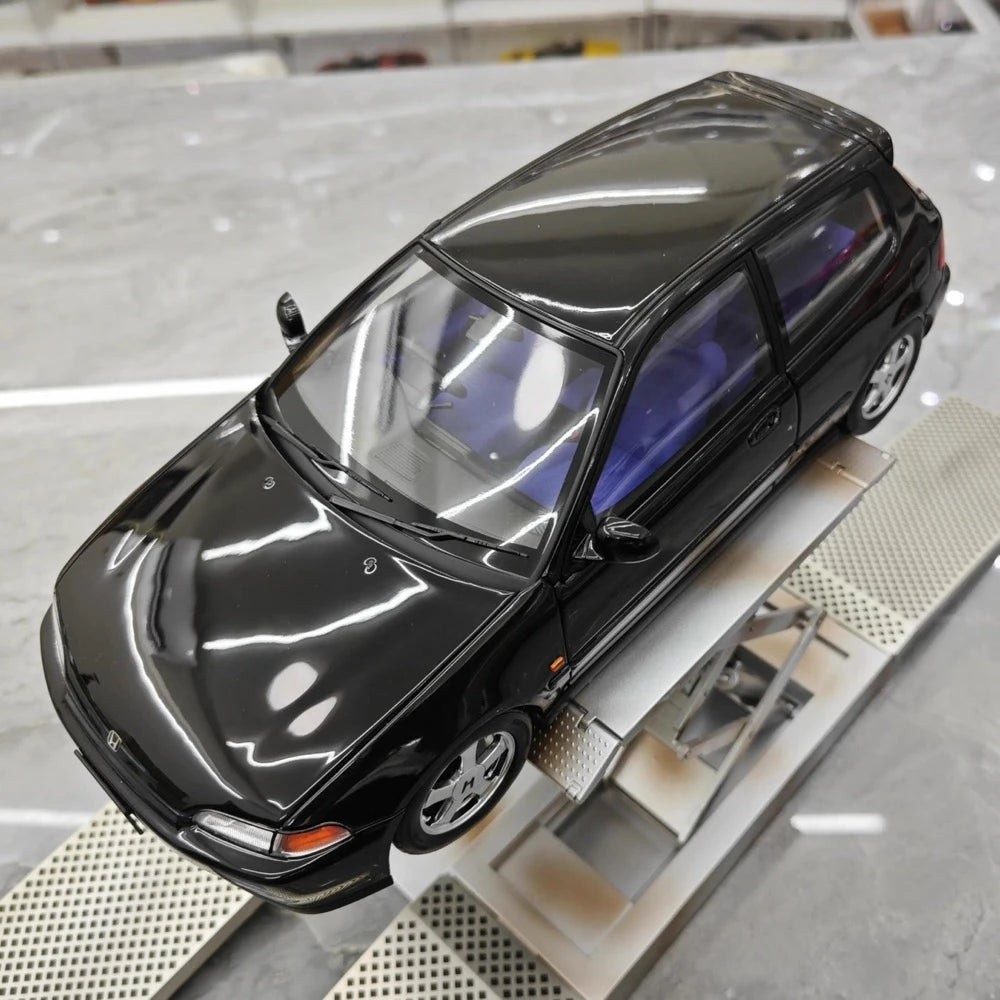 [LCD] 1:18 Honda 1991 Civic EG6 SiR Black Model Car Die-Cast