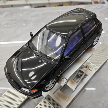 [LCD] 1:18 Honda 1991 Civic EG6 SiR Black Model Car Die-Cast