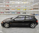 [LCD] 1:18 Honda 1991 Civic EG6 SiR ブラック モデルカー Die-Cast