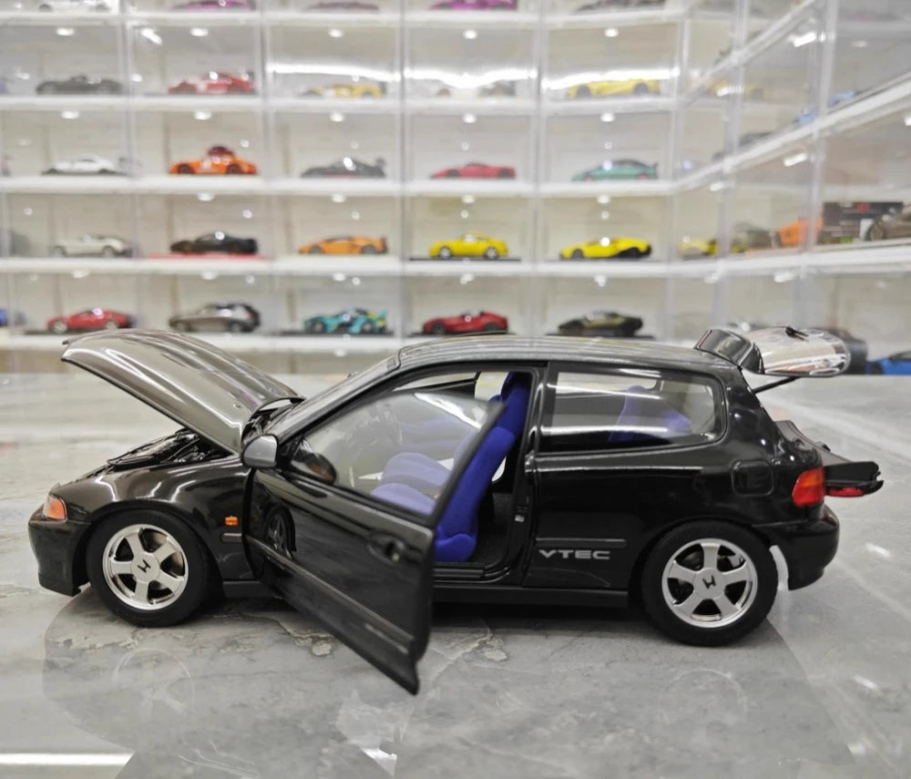 [LCD] 1:18 Honda 1991 Civic EG6 SiR Black Model Car Die-Cast