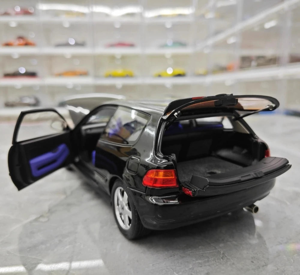 [LCD] 1:18 Honda 1991 Civic EG6 SiR Black Model Car Die-Cast