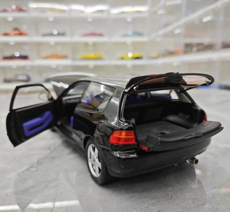 [LCD] 1:18 Honda 1991 Civic EG6 SiR Black Model Car Die-Cast