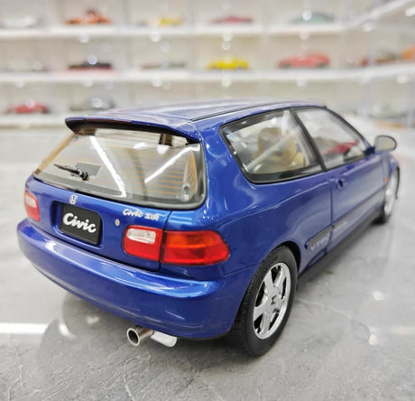 [LCD] 1:18 Honda 1991 Civic EG6 SiR Blue Model Car Die-Cast