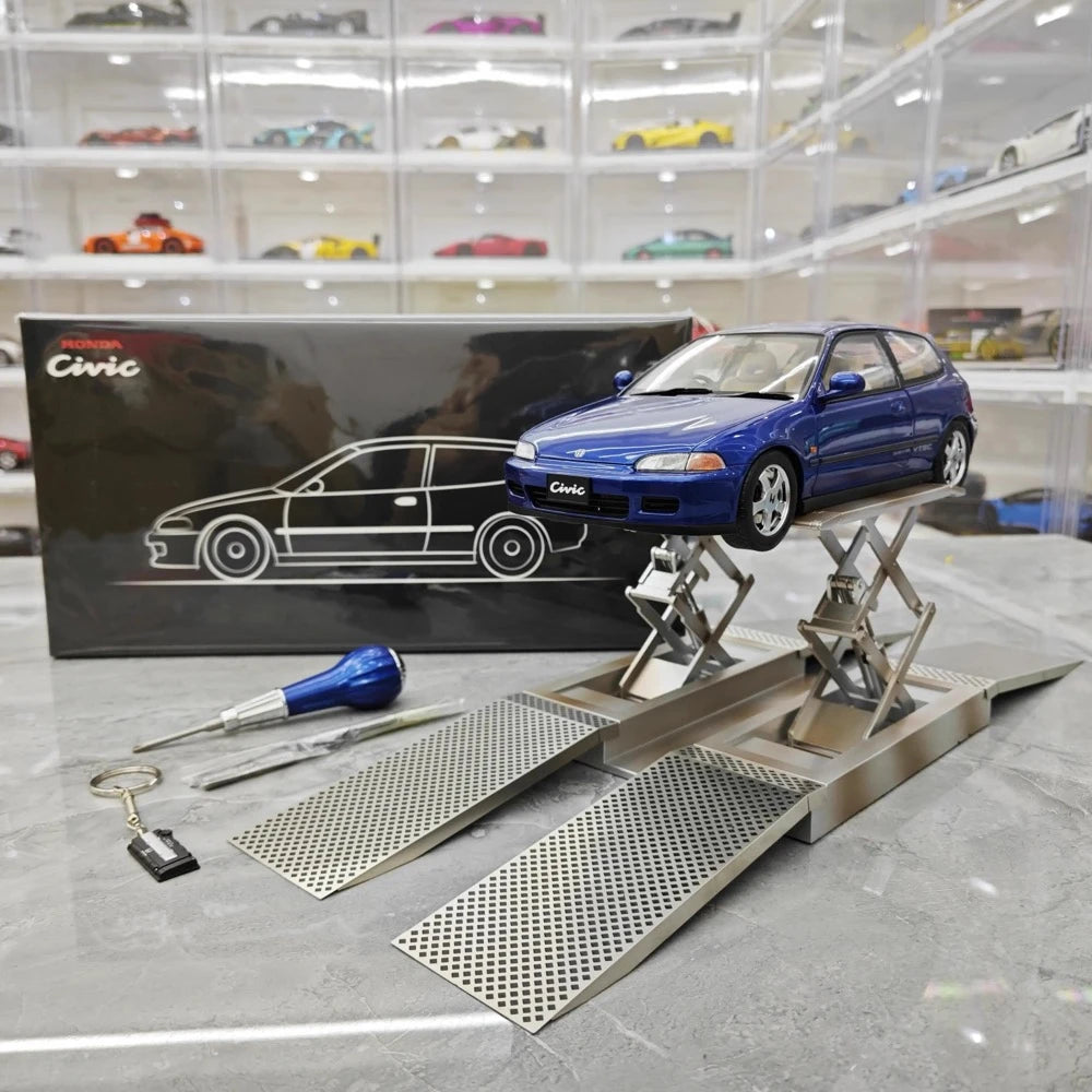 [LCD] 1:18 Honda 1991 Civic EG6 SiR Blue Model Car Die-Cast