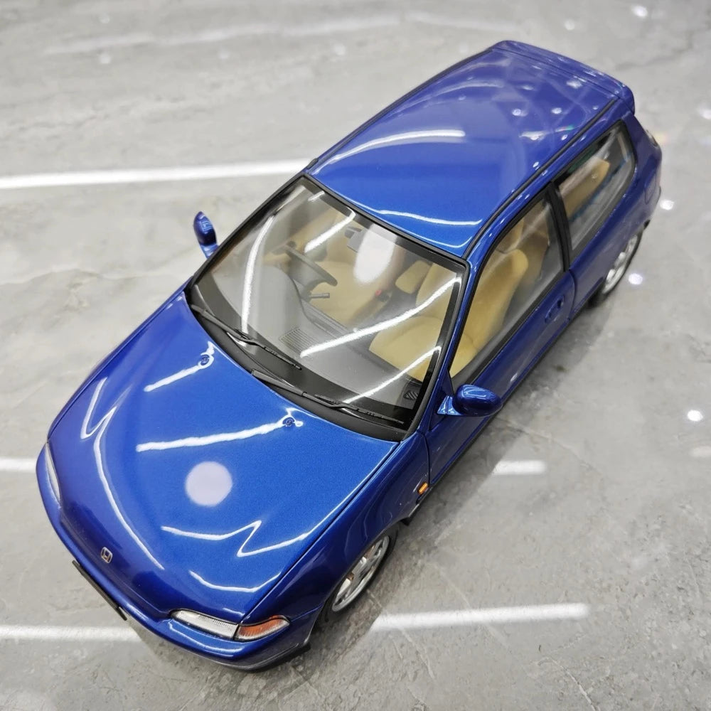 [LCD] 1:18 Honda 1991 Civic EG6 SiR Blue Model Car Die-Cast